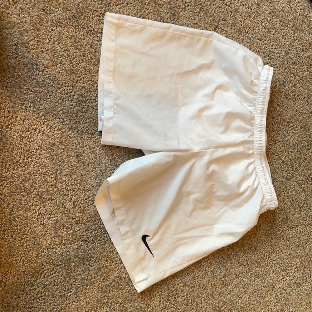 White Nike shorts